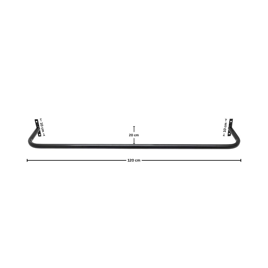 Arara de Parede para Closet ou Loja Kit 6un - 1,2m em Aço Carbono Reforçado