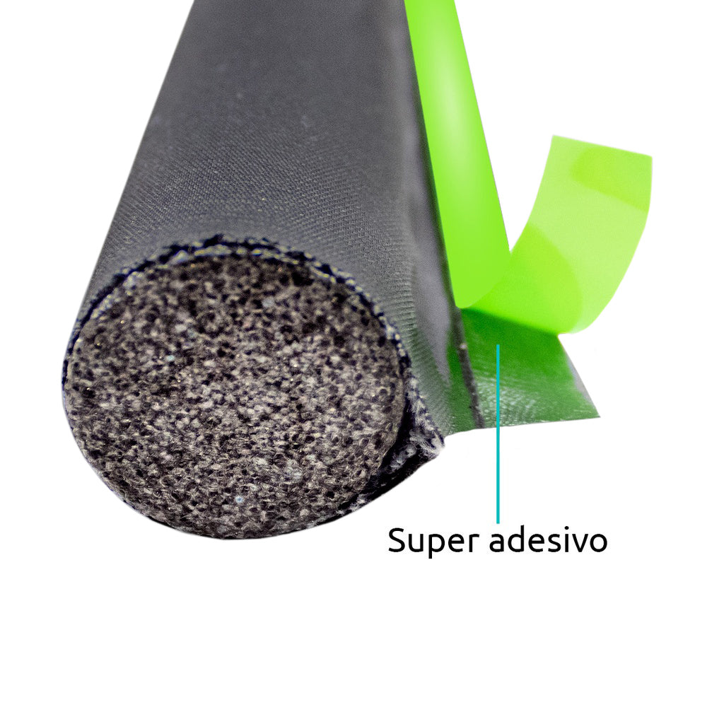 Veda Porta Adesivo Rodo de Porta Impermeável Ajustável 130 cm Preto