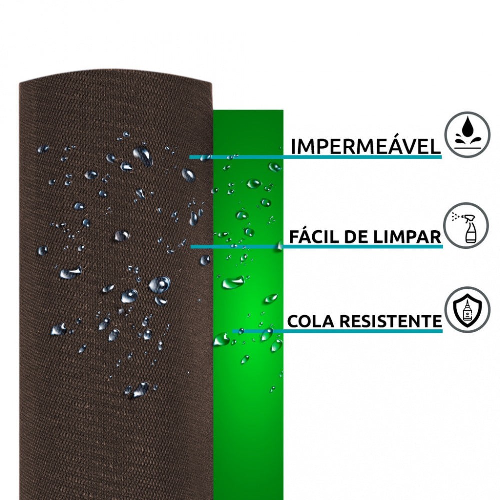 Veda Porta Adesivo Impermeável Ajustável 80 cm - Marrom