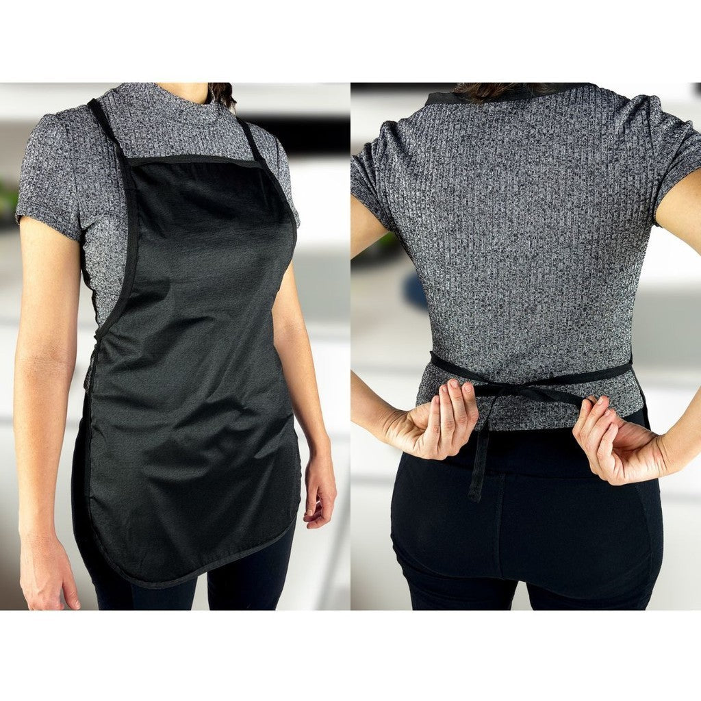 Kit 20 Unidades Avental de Cozinha e Lavanderia Impermeável Preto Liso Uniforme