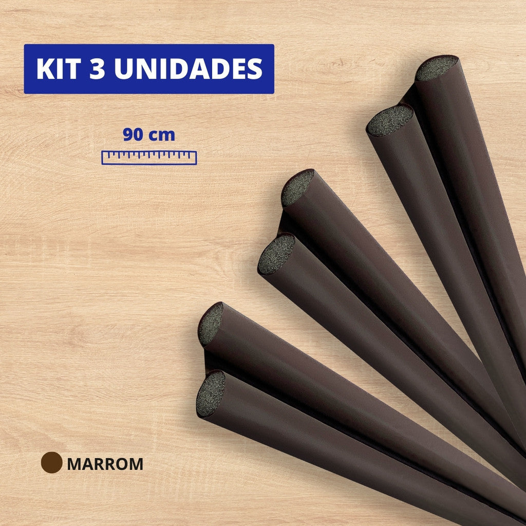 Kit 3 Unidades Veda Porta Protetor Rolinho Impermeável Ajustável 90 cm