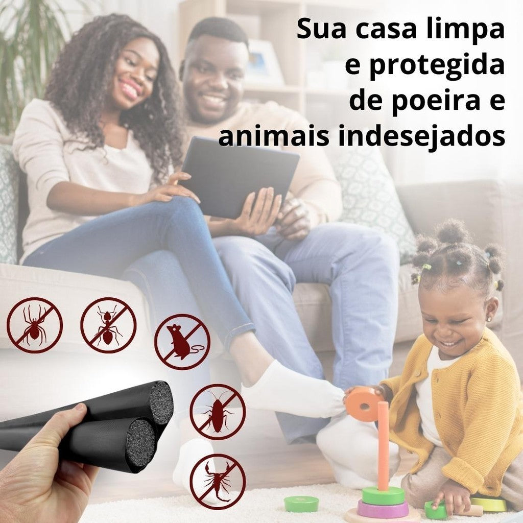 Kit 10 unidades Veda Porta Protetor Impermeável 80cm - PRETO