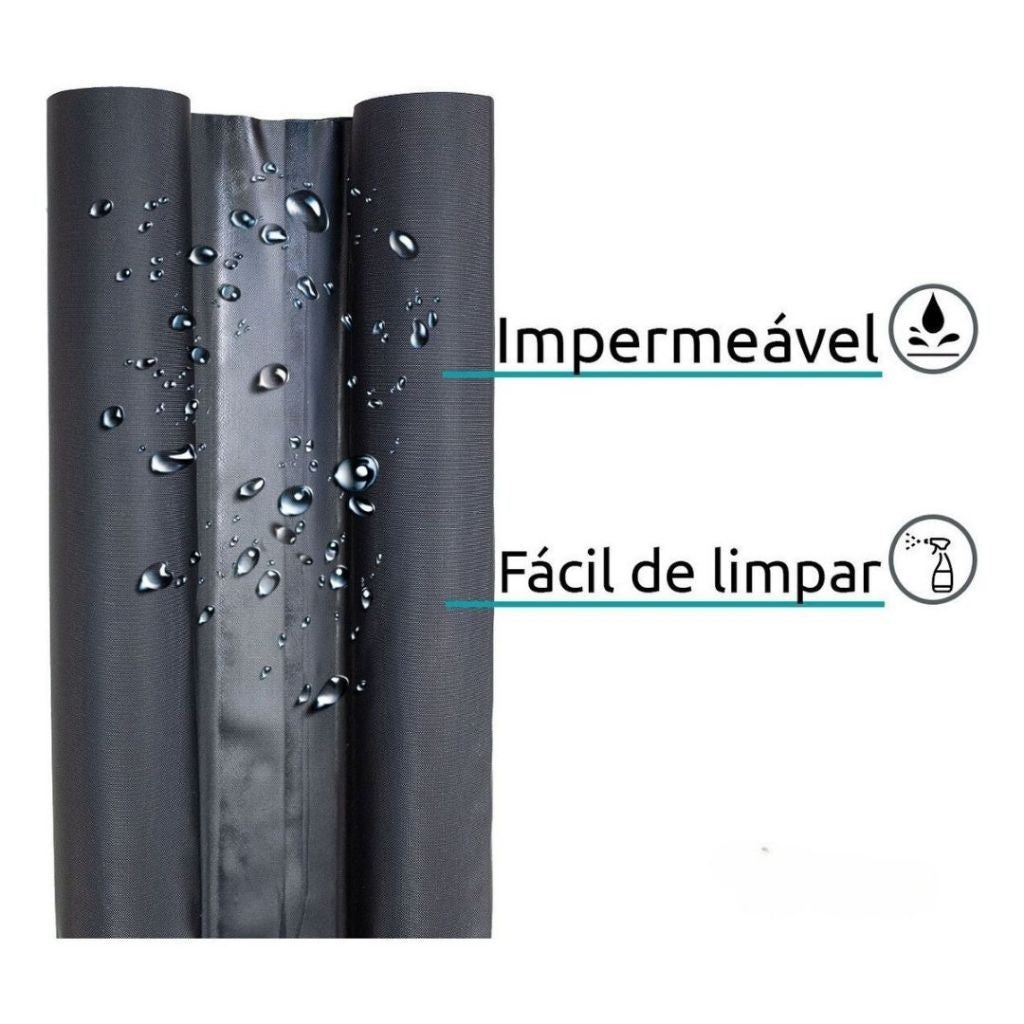 Kit 3 Unidades Veda Porta Protetor Rolinho Impermeável Ajustável 90 cm