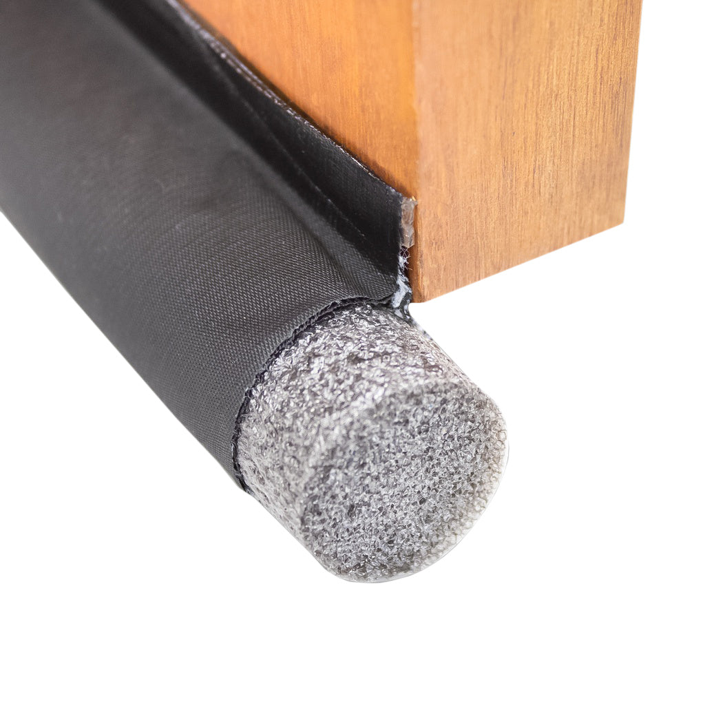Veda Porta Adesivo Rodo de Porta Impermeável Ajustável 130 cm Preto