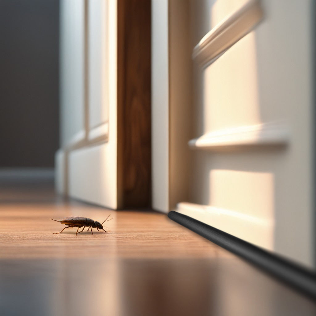 Veda Porta Adesivo Rodo de Porta Impermeável Ajustável 130 cm Preto