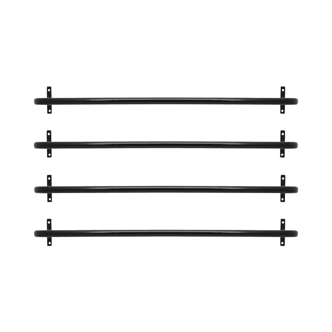 Arara de Parede para Closet ou Loja Kit 4un - 1m em Aço Carbono Reforçado