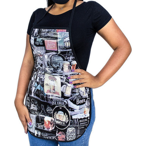 Avental de Cozinha Lavanderia Estampado Impermeável