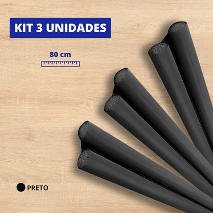 Kit 3 unidades Veda Porta Protetor Impermeável 80cm - PRETO