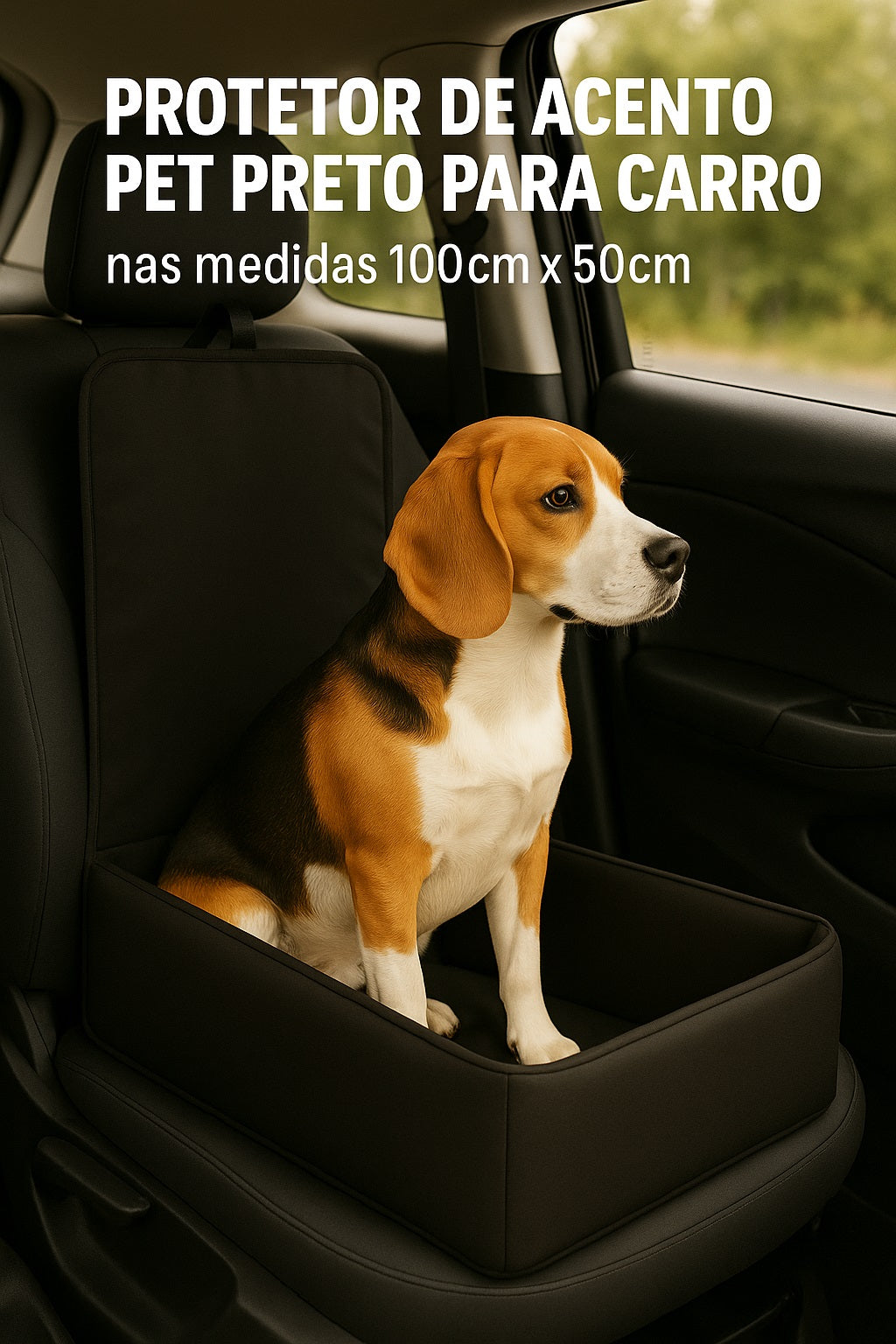 Capa | Assento Pet Preto 100x50 | Carro | Protetor