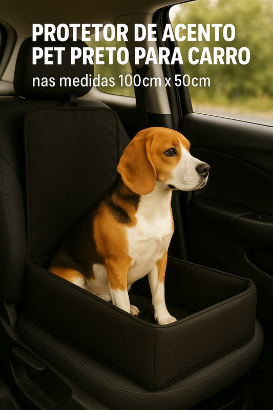 Capa | Assento Pet Preto 100x50 | Carro | Protetor