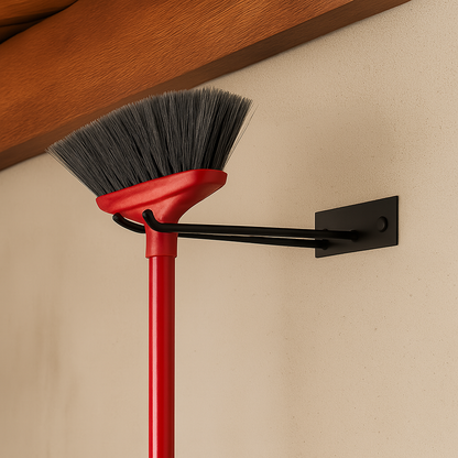 Suporte duplo de Vassoura | Rodinho de parede de ferro