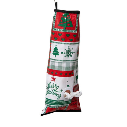 Puxa Saco Porta Sacolas Estampado Impermeável Natal