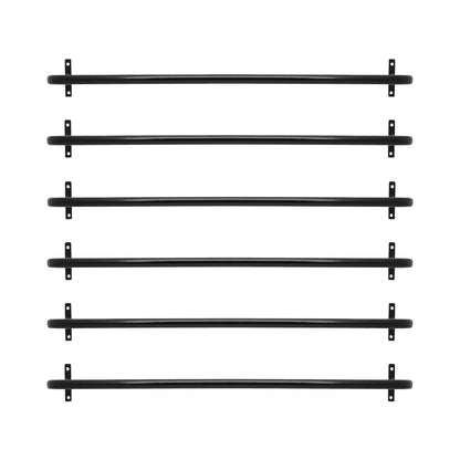 Arara de Parede para Closet ou Loja Kit 6un - 1m em Aço Carbono Reforçado