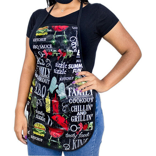 Avental de Cozinha Lavanderia Estampado Impermeável