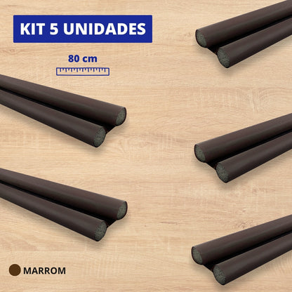 Kit 5 unidades Veda Porta Protetor Impermeável 80cm - MARROM