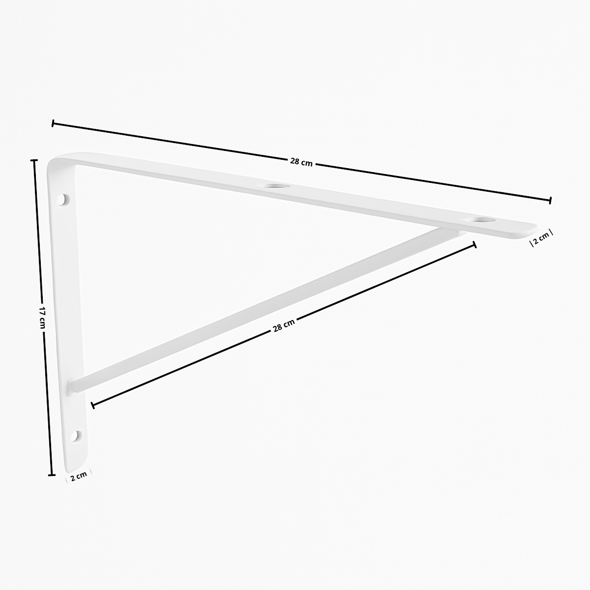 Mão Francesa Kit 4 Unidades 30 CM - Acompanha Buchas e Parafusos - Branco