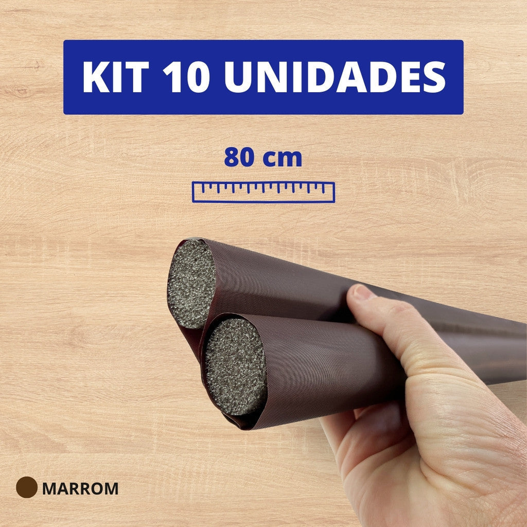 Kit 10 unidades Veda Porta Protetor Impermeável 80cm MARROM