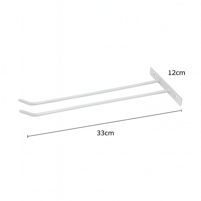 Kit 02 Suporte de Vassoura|Rodinho de parede de ferro-Branco