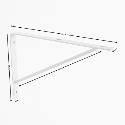 Mão Francesa Kit 8 Unidades 30 CM - Acompanha Buchas e Parafusos - Branco