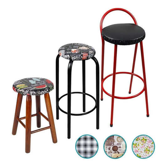 Kit C/ 4 Capas De Banqueta/banco Impermeável C/ Elástico