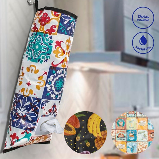 Puxa Saco Porta Sacolas Estampado Impermeável