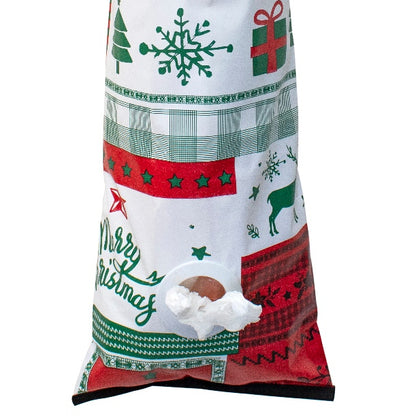 Puxa Saco Porta Sacolas Estampado Impermeável Natal