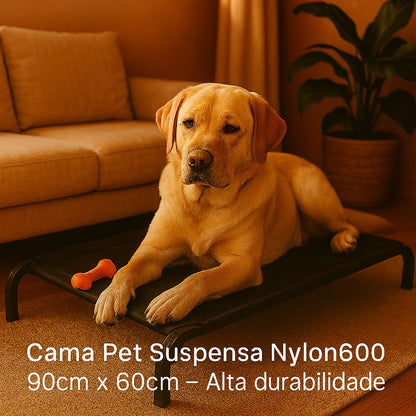 Cama Pet Suspensa 90x60cm Ferro Nylon de Alta Resistencia