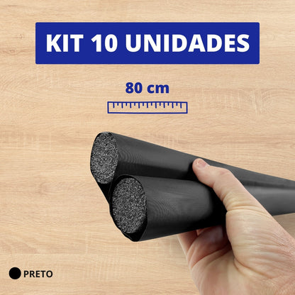 Kit 10 unidades Veda Porta Protetor Impermeável 80cm - PRETO