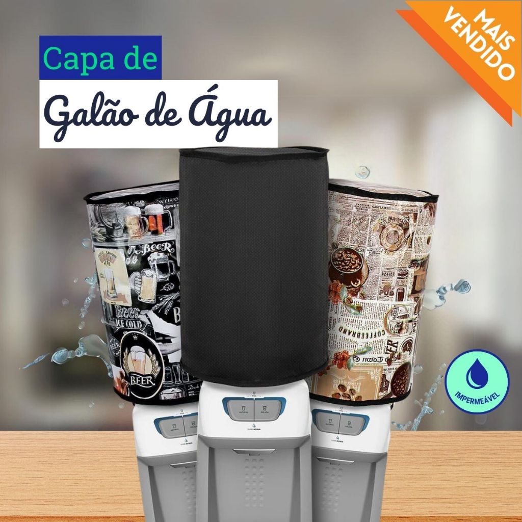 Capa para Galão de Água 20 L Impermeável Várias Estampas