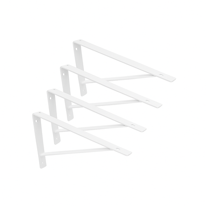 Mão Francesa Kit 4 Unidades 30 CM - Acompanha Buchas e Parafusos - Branco