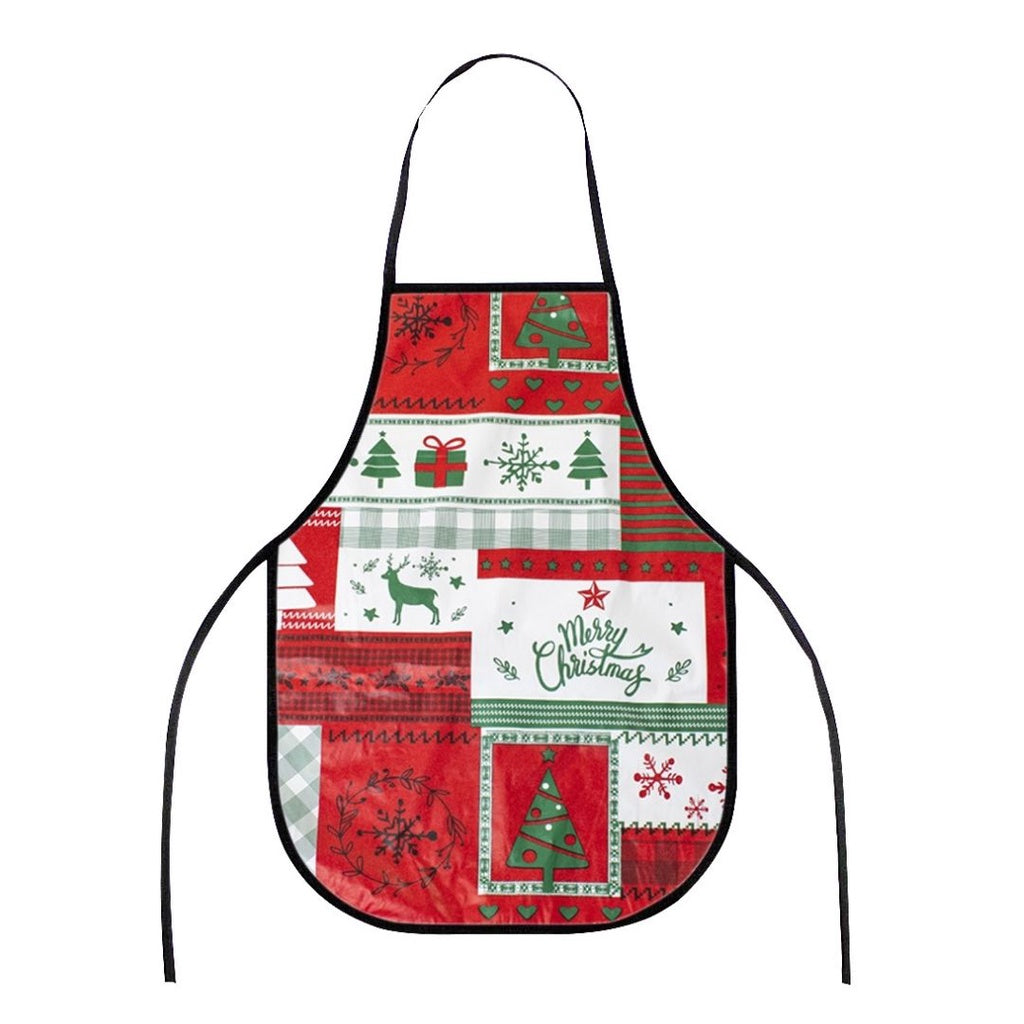 Avental De Cozinha Lavanderia Estampado Impermeável Natal