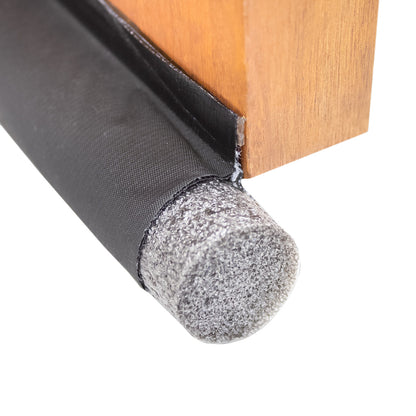 Veda Porta Adesivo Rodo de Porta Impermeável Ajustável 130 cm Preto