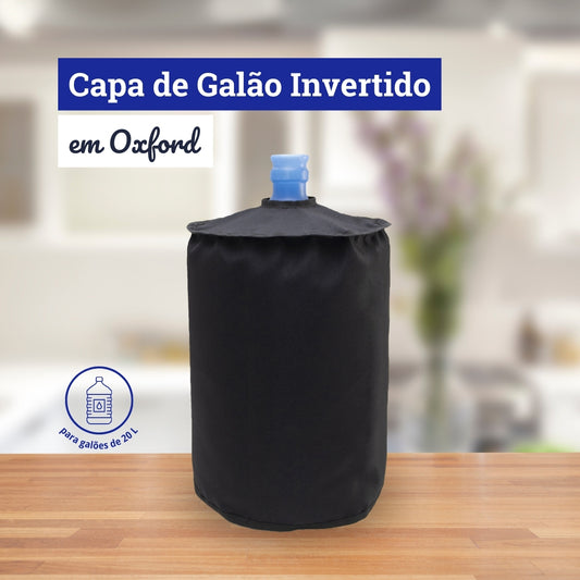 Capa Para Galão de Água 20 Litros Invertida Oxford Preto