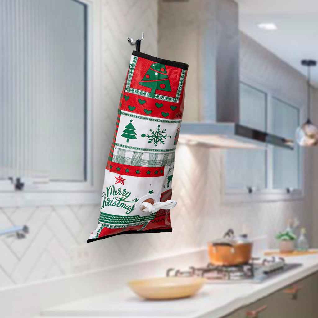 Puxa Saco Porta Sacolas Estampado Impermeável Natal